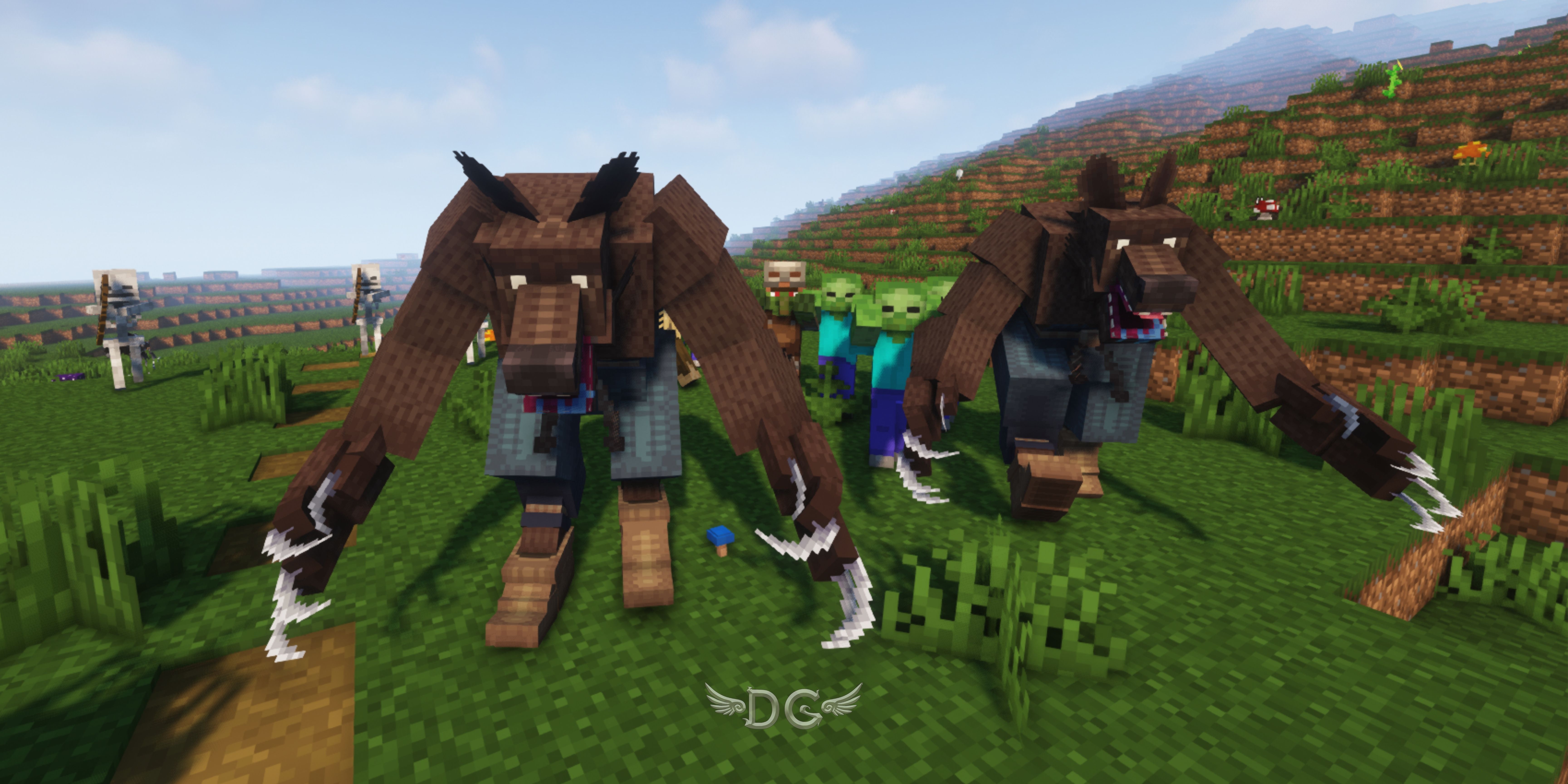 Игровой процесс Nightmare Craft: Survival с огнестрельным оружием и опасными мобами