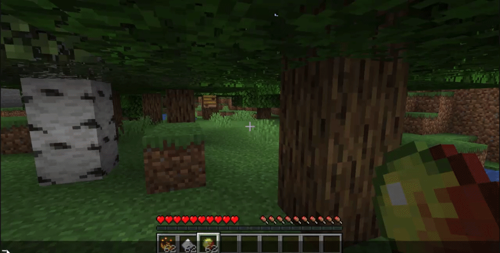 Геймплей мода Edibles в Minecraft, демонстрирующий новые съедобные предметы