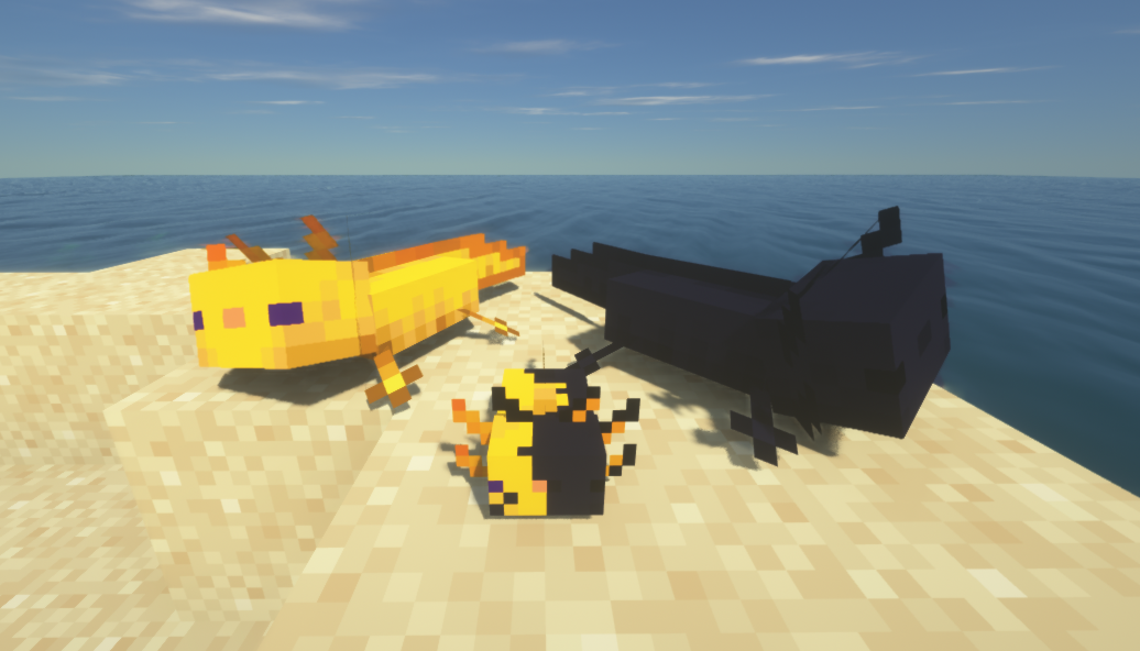 Группа игроков празднует победу в Minecraft с фейерверками