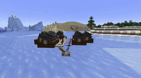 Анимация работы пушек и оборонительных механизмов в моде Blocky Siege для Minecraft