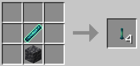 Зеленый декоративный стержень для построек в Minecraft