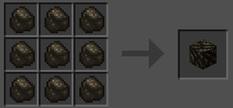 Рецепт крафта сжатых факелов в Minecraft с модом Compress It