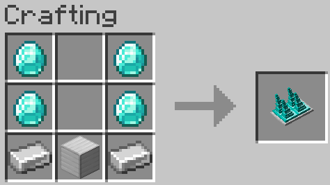 Рецепт создания алмазного шипа в моде Easy Spikes для Minecraft