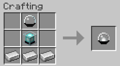 Рецепт крафта мобильного маяка 2 уровня в Minecraft