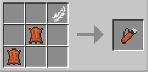 Рецепт крафта малого колчана в Minecraft с модом Nyfs Quivers