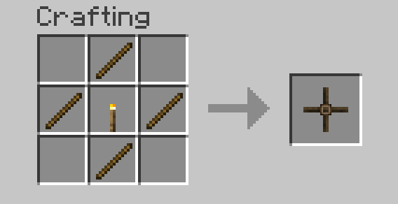 Пример использования метательных факелов в пещере Minecraft