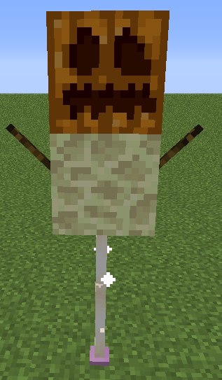 Пример работы пугала в Minecraft: мобы держатся на расстоянии от фермы