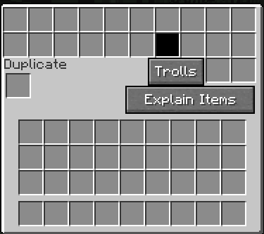 Главное меню Troll GUI с выбором категорий для розыгрышей