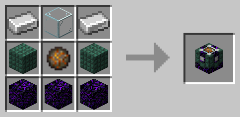 Интерфейс блока Uncrafter в Minecraft с примером разбора предмета