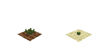 Анимация сбора урожая растений для красителей в Minecraft