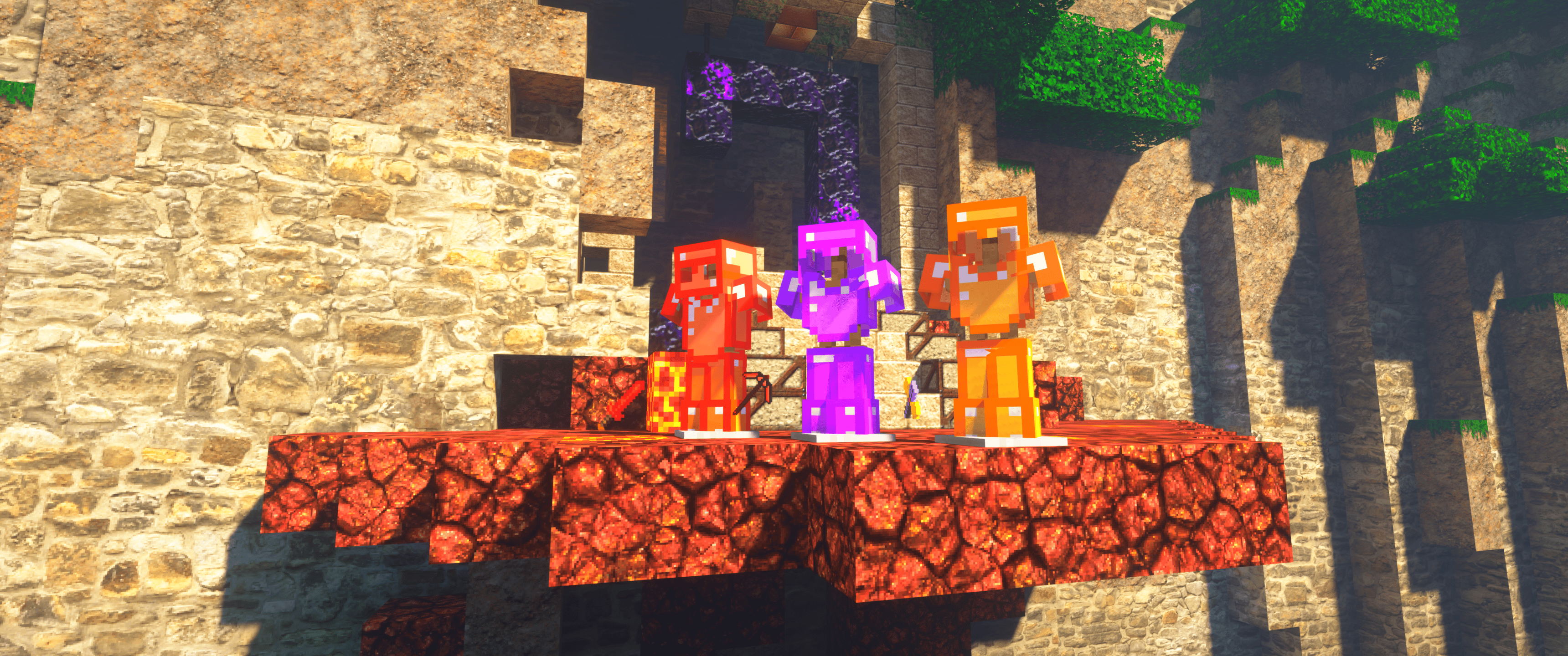 Геймплей мода KPC в Minecraft с демонстрацией новых боевых приемов