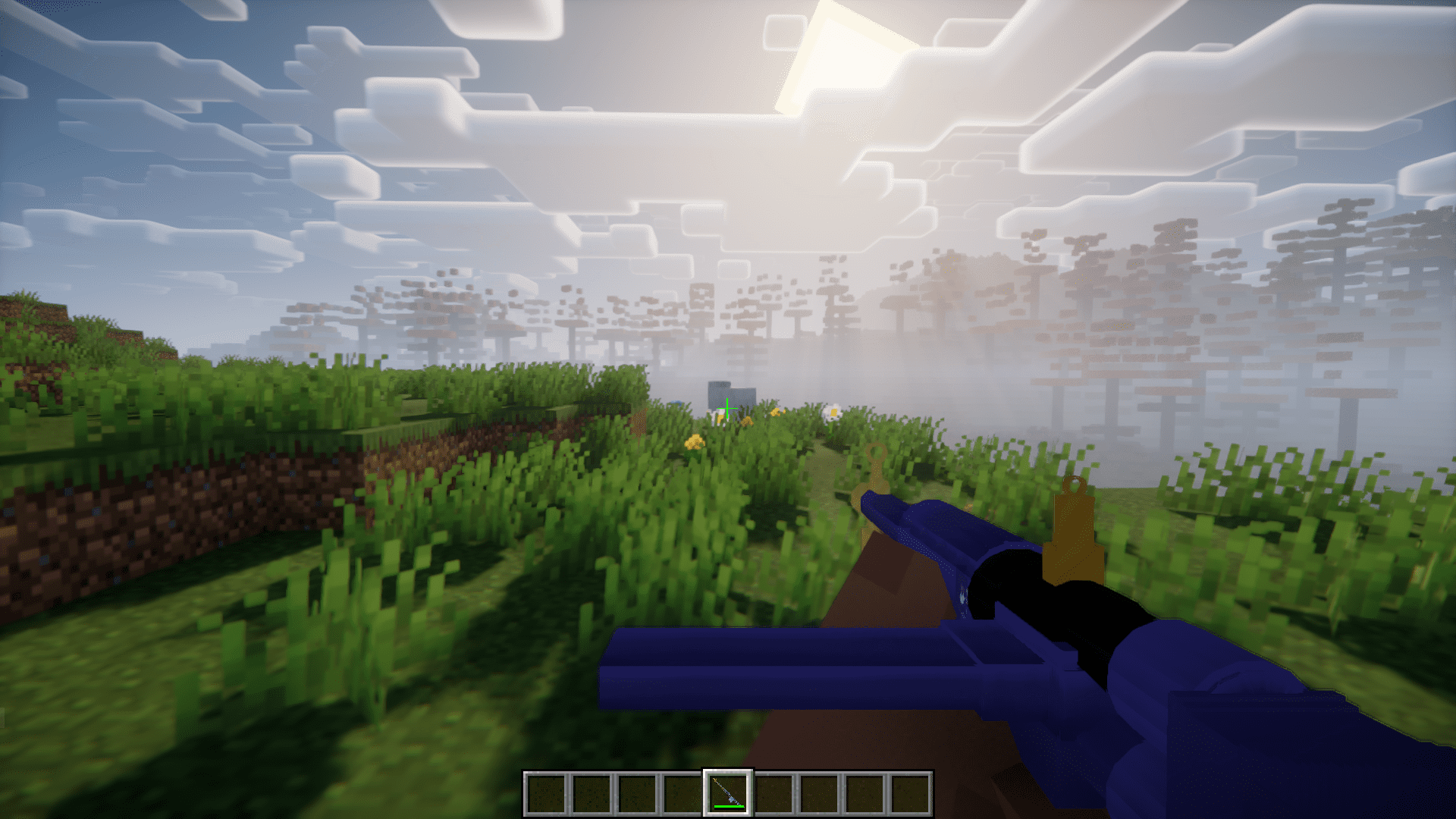 Разнообразное огнестрельное оружие из мода A.V.A в инвентаре Minecraft