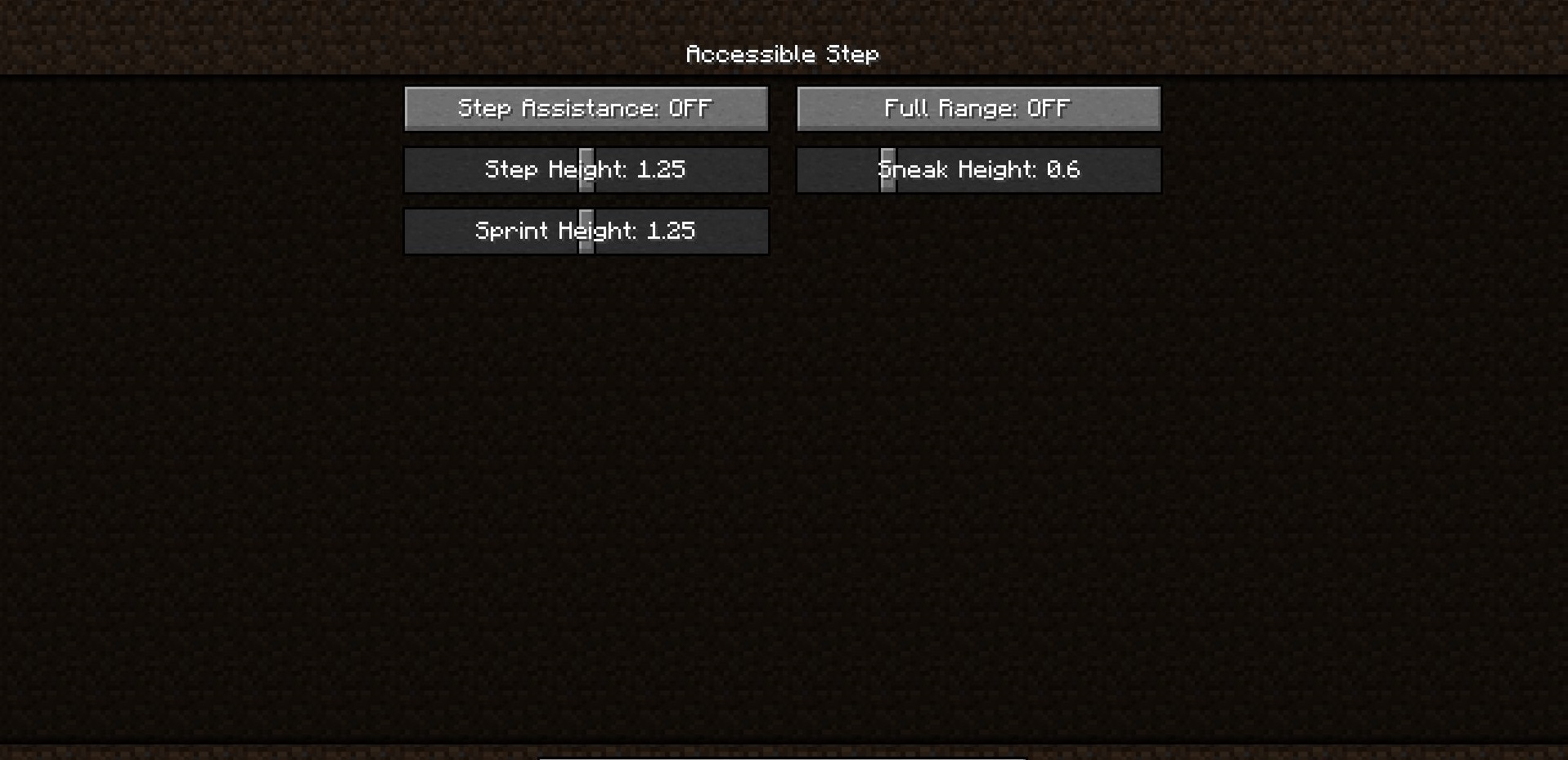Сравнение стандартного передвижения и с Accessible Step Mod