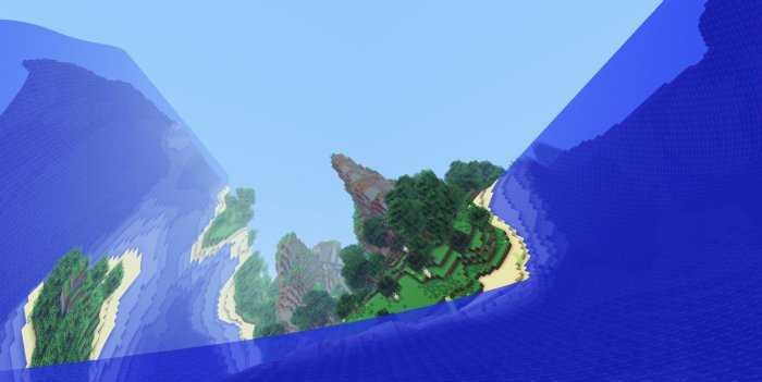 Закат в Minecraft с шейдерами Acid: насыщенные цвета и атмосферные эффекты