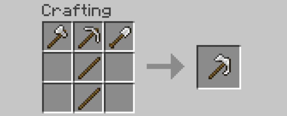 Рецепт крафта AdaPaxels в Minecraft с алмазами и незеритом