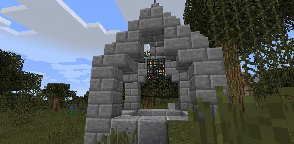 Примеры новых зданий в Minecraft с модом Additional Structures, улучшенный мир