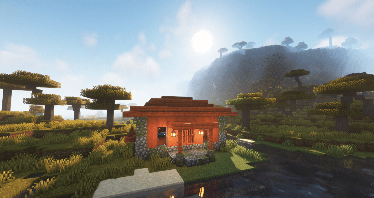 Подробный интерьер дома в Minecraft с декоративными блоками