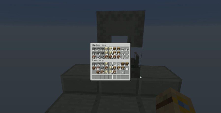 Интерфейс Advanced Shulkerboxes с возможностью сортировки предметов