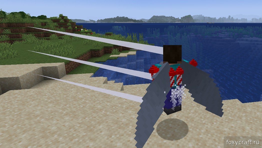 Сравнение обычной элитры и модифицированной версии с джетпаком в Minecraft