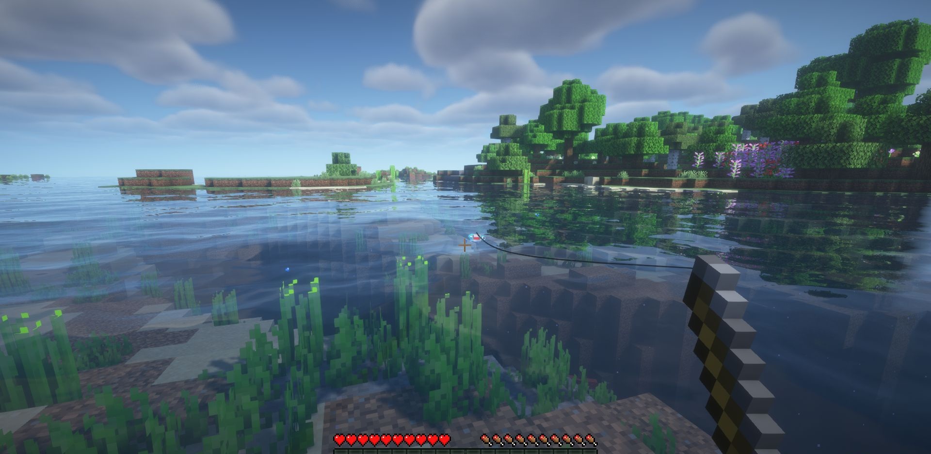 Игровой процесс с AFK Fish Mod - автоматическая ловля рыбы и сбор дропа