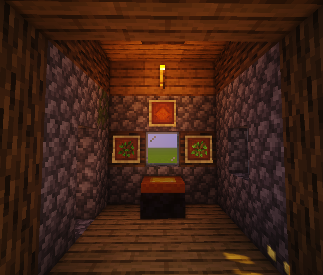 Интерфейс верстака в Minecraft с рецептами крафта