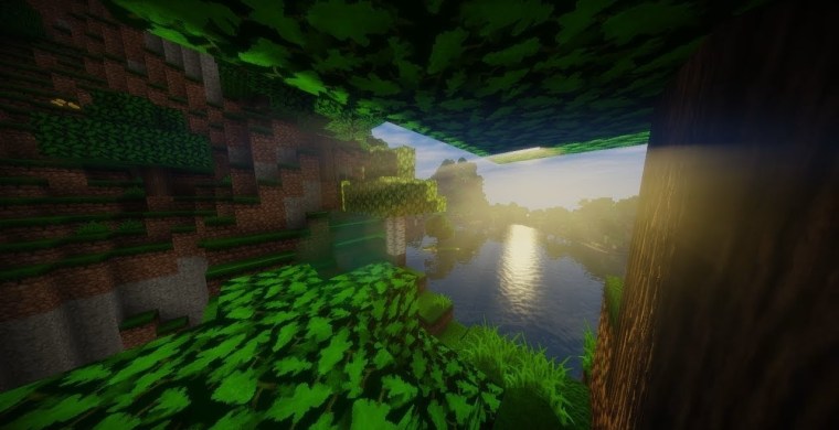 Сравнение стандартной графики Minecraft и улучшенной версии с шейдером AirLoocke42