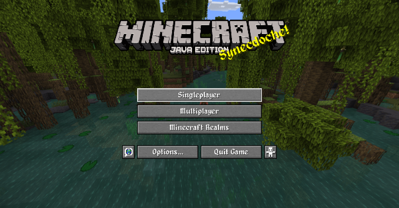 Игровой процесс в Minecraft с модом Alagard Font