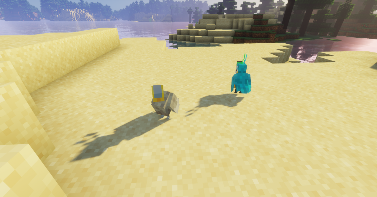 Детализированные текстуры попугаев в Minecraft с модом Alternate Parrots