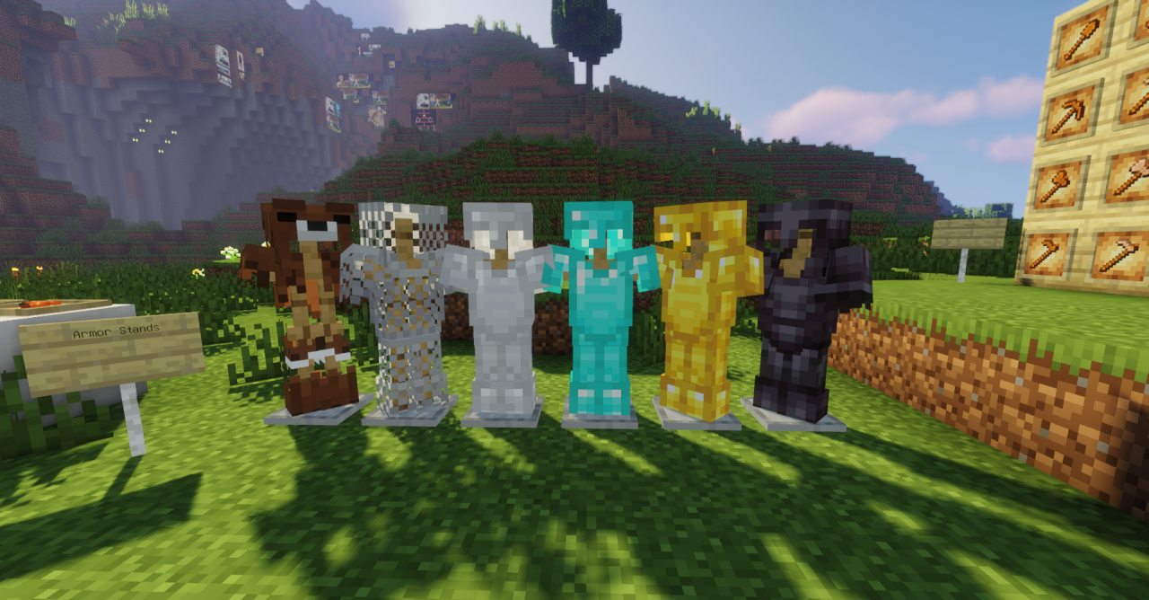 Сравнение ванильной брони и текстур-пака Alternative Armors в Minecraft