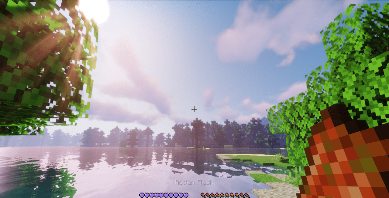 Инвентарь Minecraft в Amethyst Vibes GUI с фиолетовыми иконками