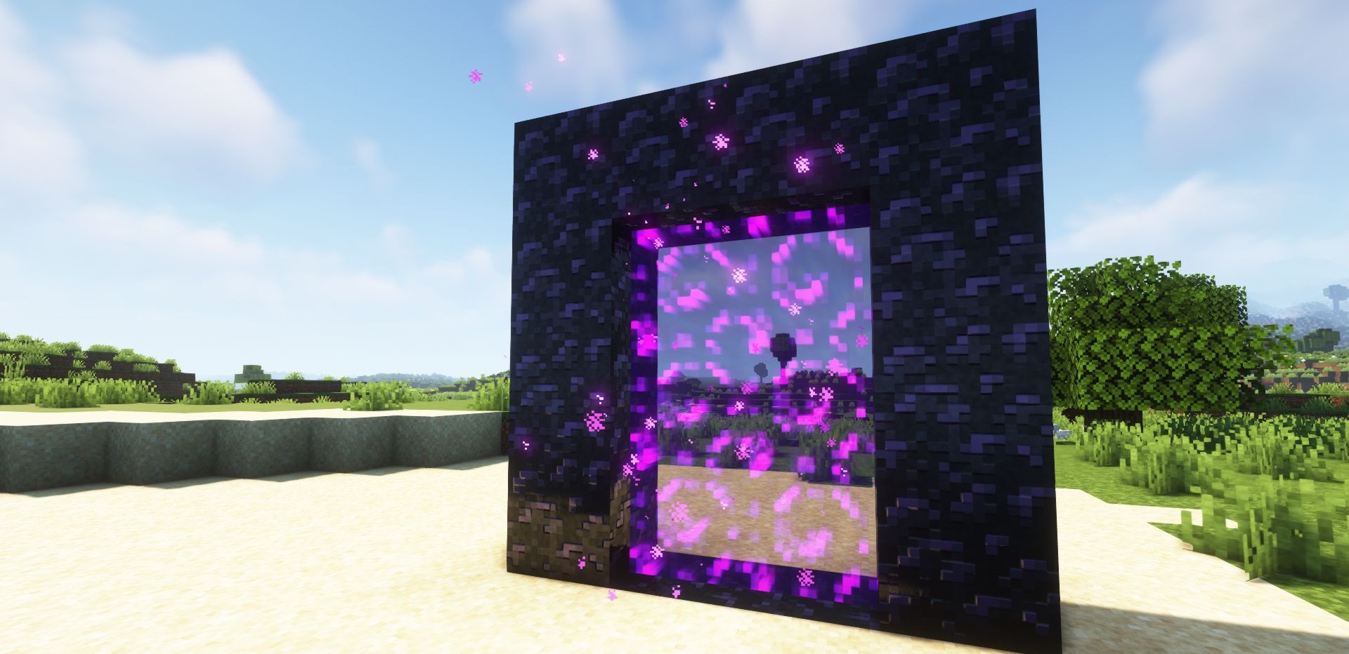 Глубокий каньон с лавовым озером в Amplified Nether