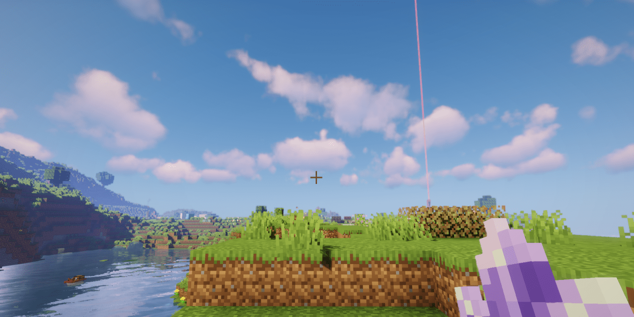 Скриншот Minecraft с текстур-паком Andorra Land, демонстрирующий улучшенные горные биомы