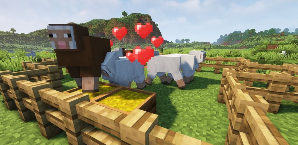 Крафт кормушки в Minecraft из деревянных полублоков и миски