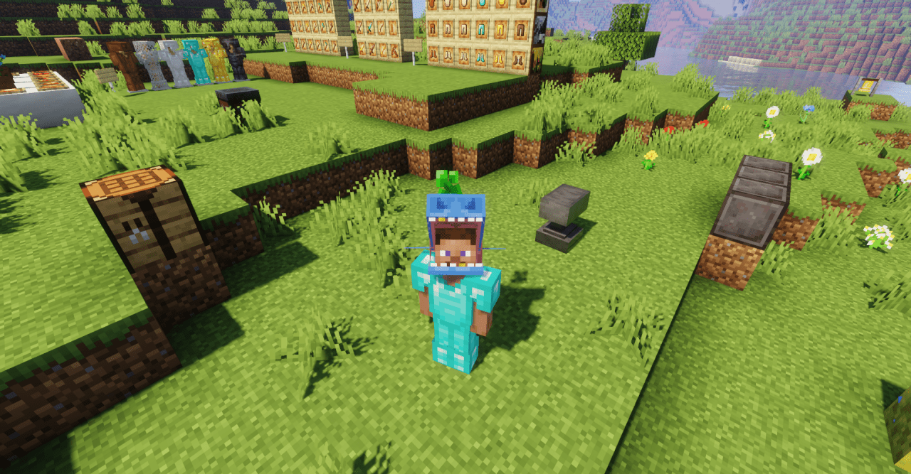 Разнообразие шляп животных в Minecraft с модом Animal Hats