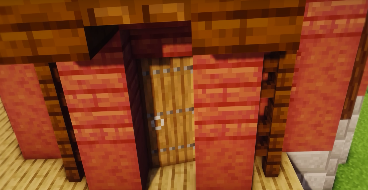 Сравнение стандартных и анимированных дверей в Minecraft