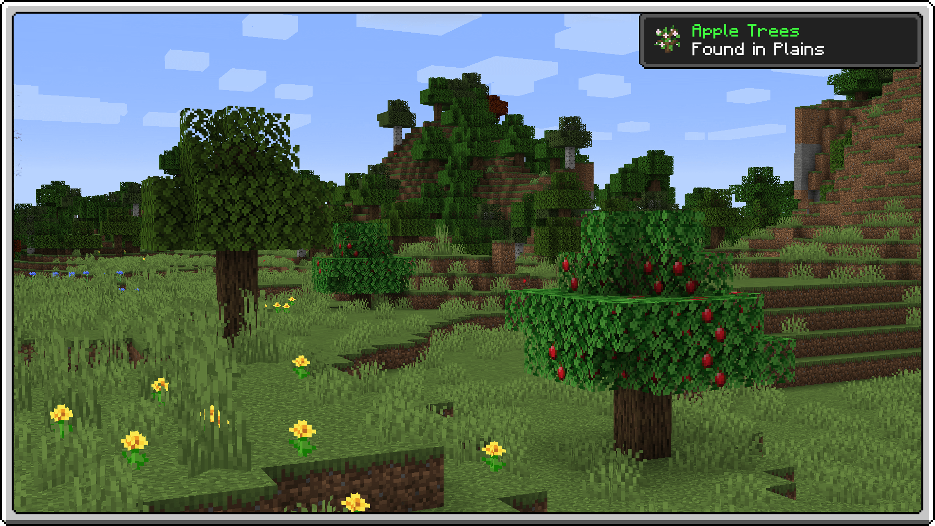 Яблоневые деревья в Minecraft с реалистичной текстурой