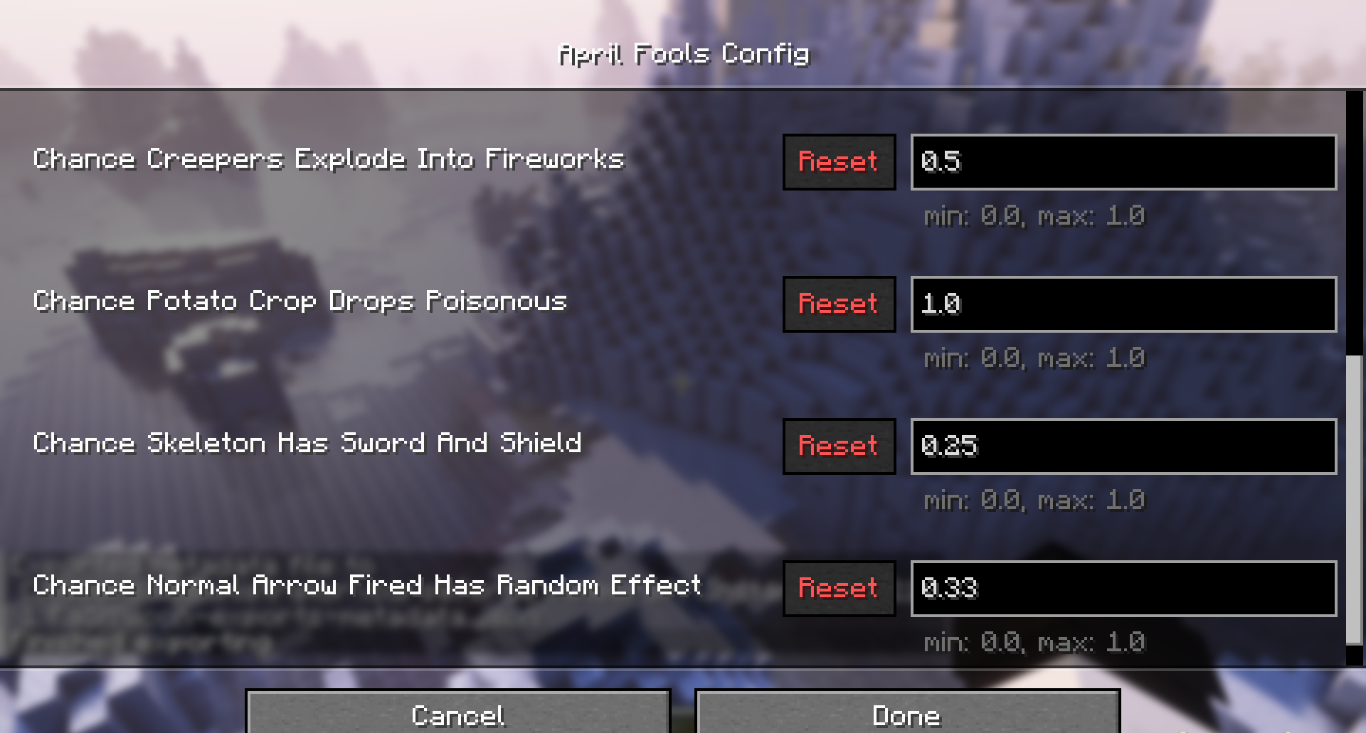 April Fools Mod - перевёрнутые деревья в игре