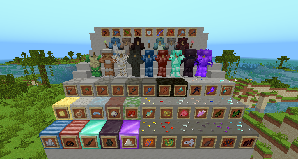 Игрок в Minecraft исследует новый подводный биом с модом Aquatic Craft