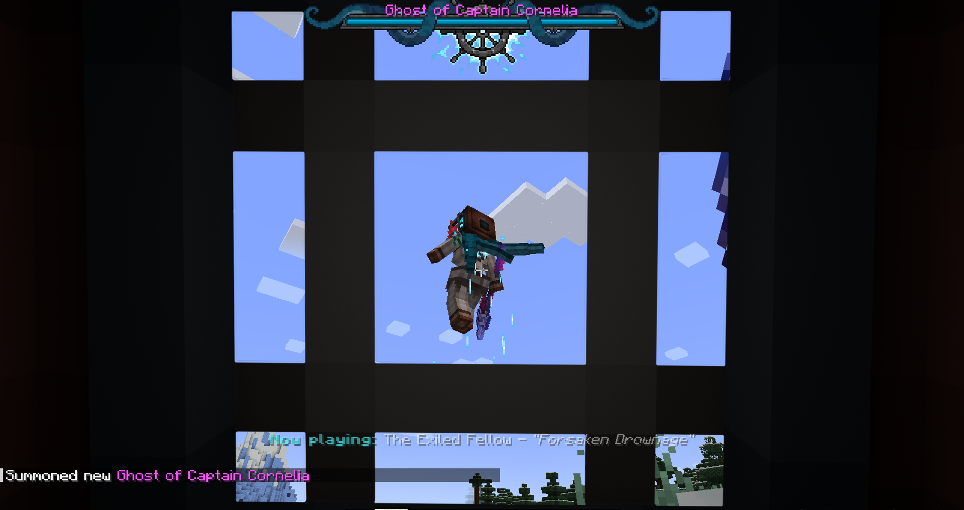 Скриншот битвы с боссом в Minecraft с новым саундтреком от Aquamirae