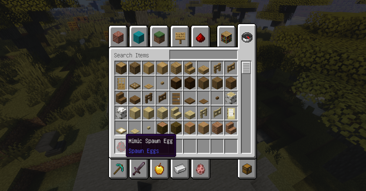 Готовый результат после установки Arachnophobia Resource Pack в Minecraft