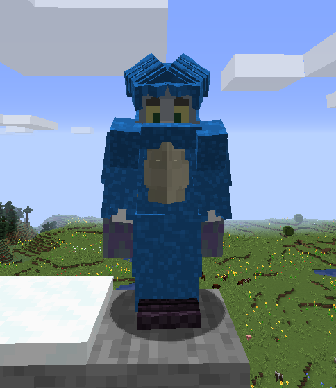 Красивый закат в Minecraft с видом на замок игрока