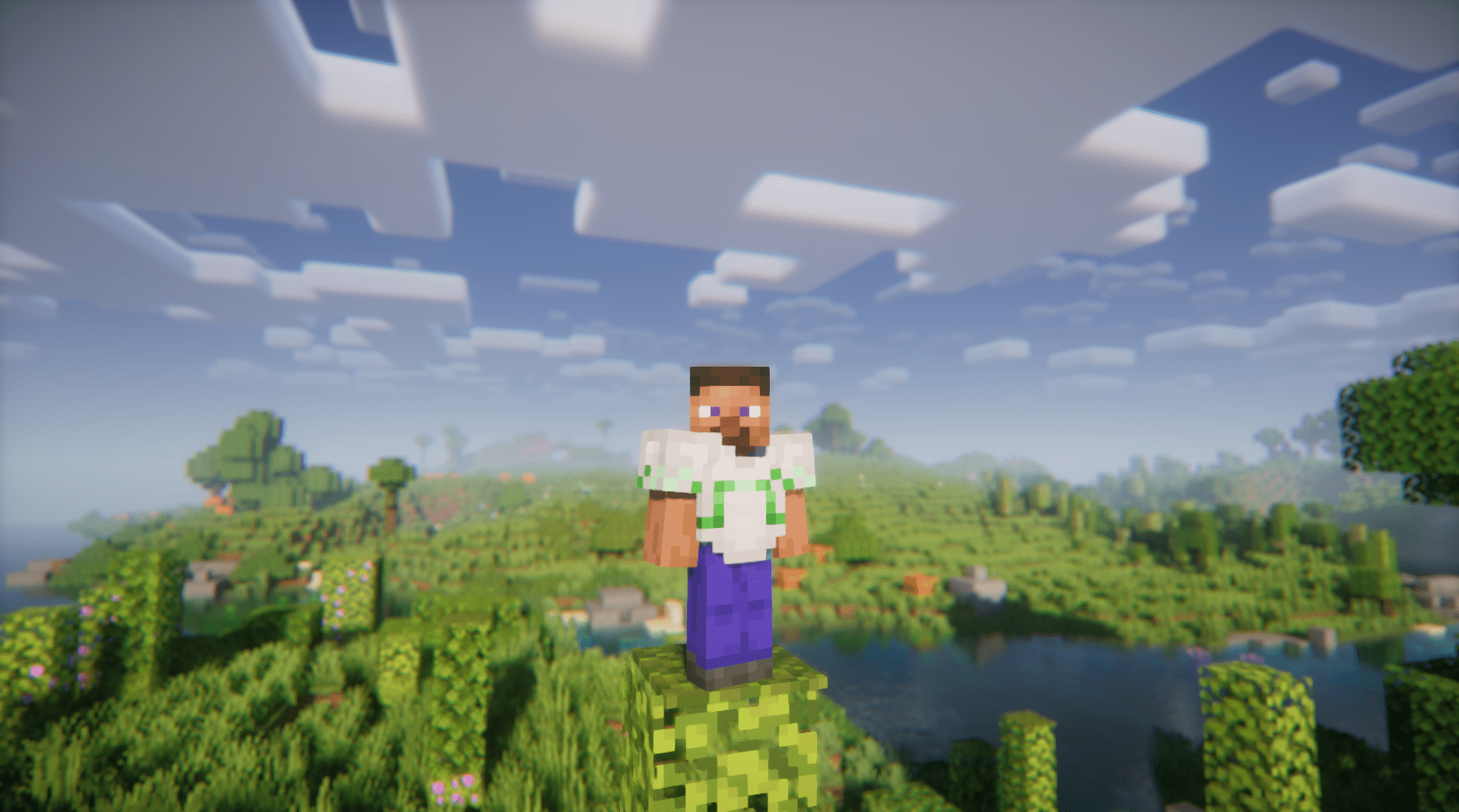 Пример брони с золотым тримом в Minecraft после применения мода Armor Trim Item Fix