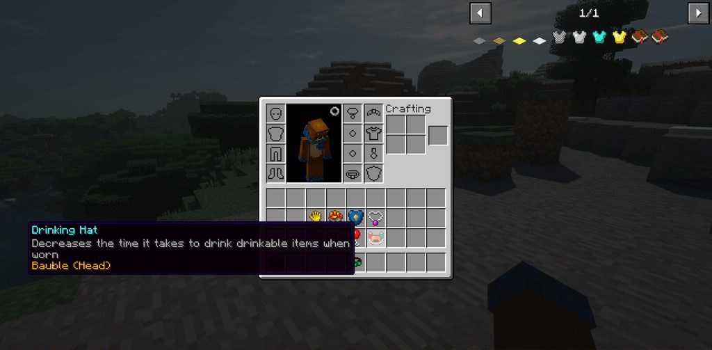 Сундук с артефактами в Minecraft, включая кольца и амулеты