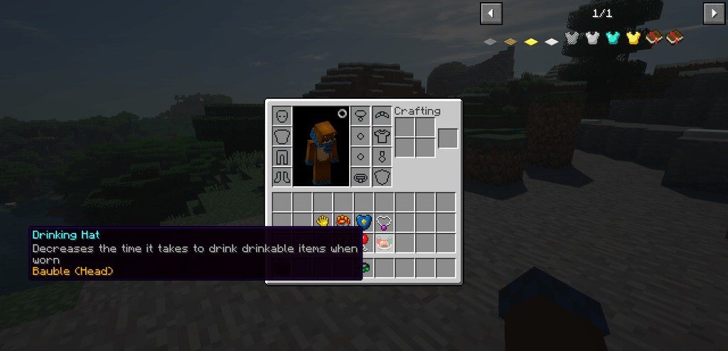 Демонстрация артефактов из мода Artifacts в Minecraft