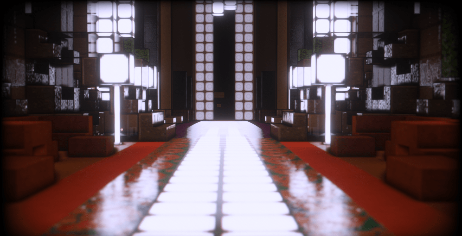 Ночной пейзаж в Minecraft с улучшенными шейдерами AstraLex