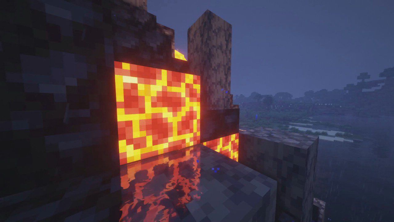 Готовый результат с AstraLex Shaders: реалистичный биом в Minecraft с улучшенной графикой
