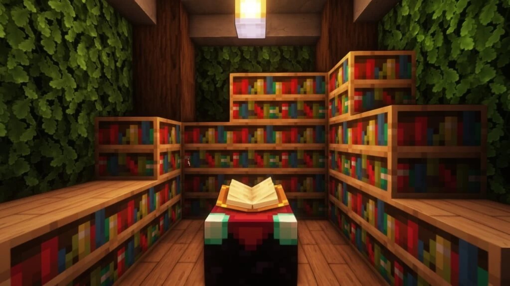 Закат в Minecraft с шейдерами BSL, реалистичные тени и отражения