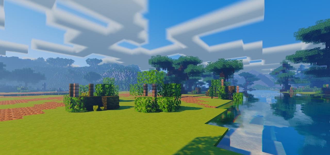 Детализированные текстуры блоков в Minecraft с шейдерами Atlas