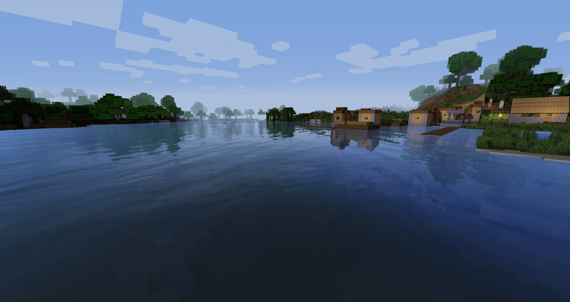 Игроки сражаются на PvP-арене в Minecraft с луками и мечами