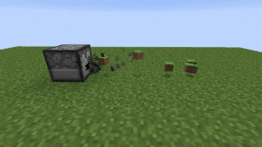Анимация работы Auto Dropper в Minecraft, показывающая автоматическую выдачу предметов